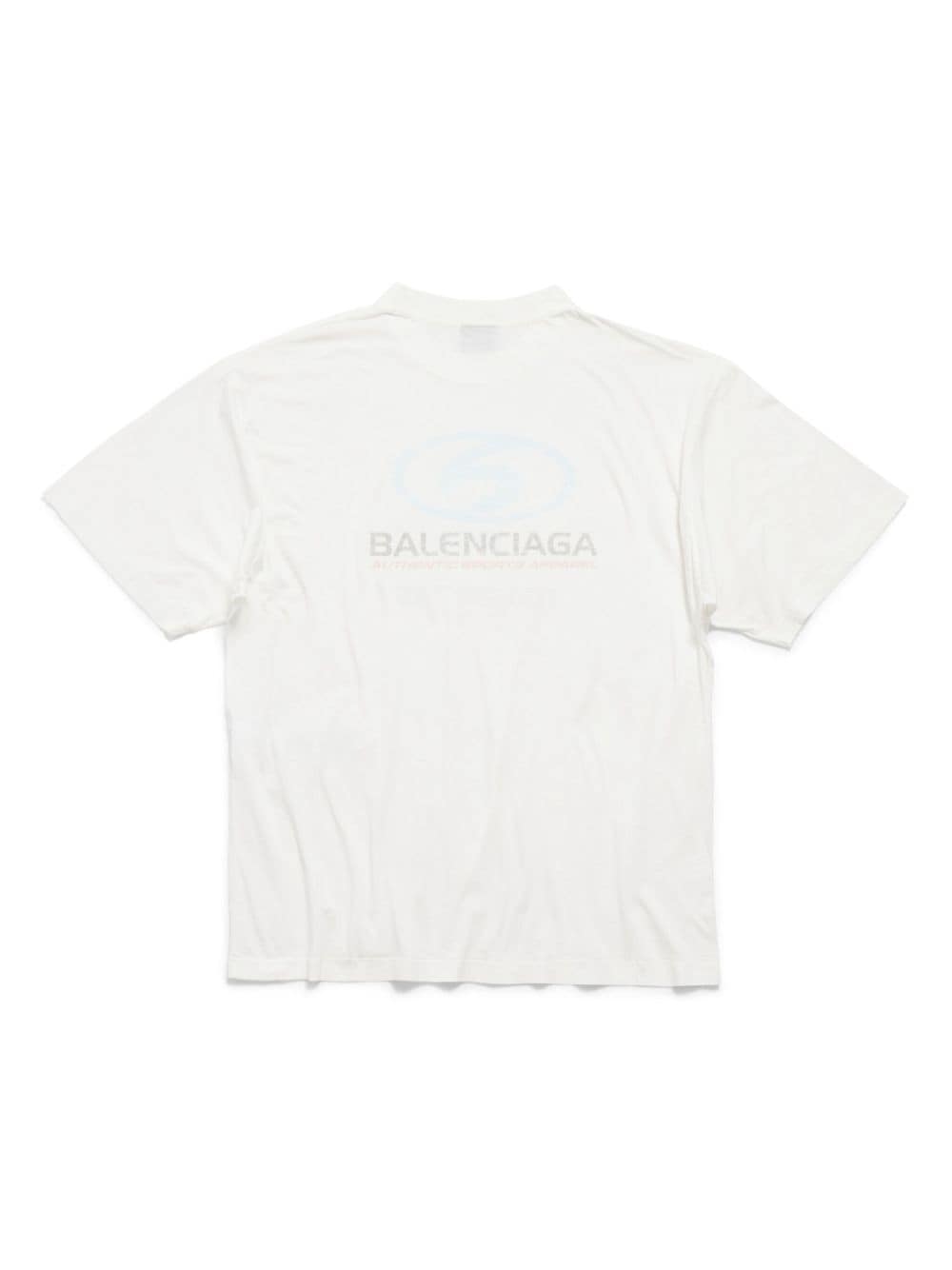 Shop Balenciaga Surfer Logo-print Cotton T-shirt In White
