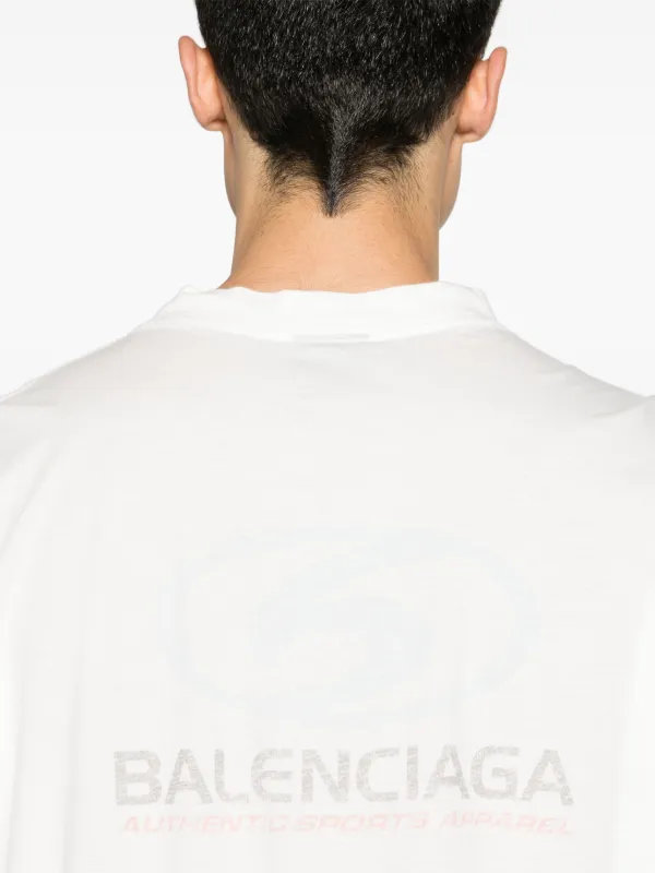 Balenciaga Surfer logo-print Cotton T-shirt | White | FARFETCH