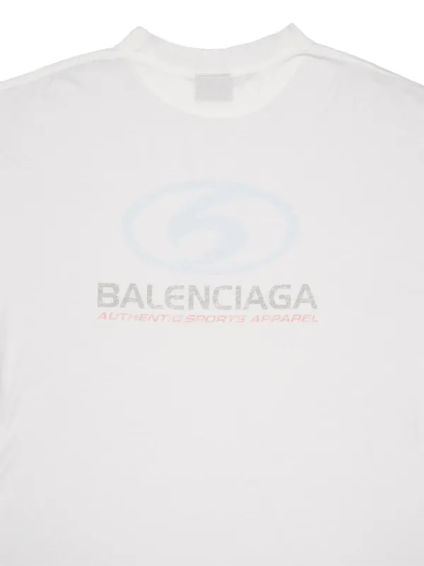Balenciaga Surfer logo-print Cotton T-shirt | White | FARFETCH