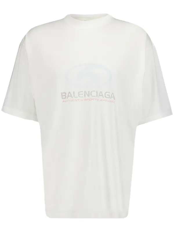 Balenciaga Surfer logo-print Cotton T-shirt | White | FARFETCH