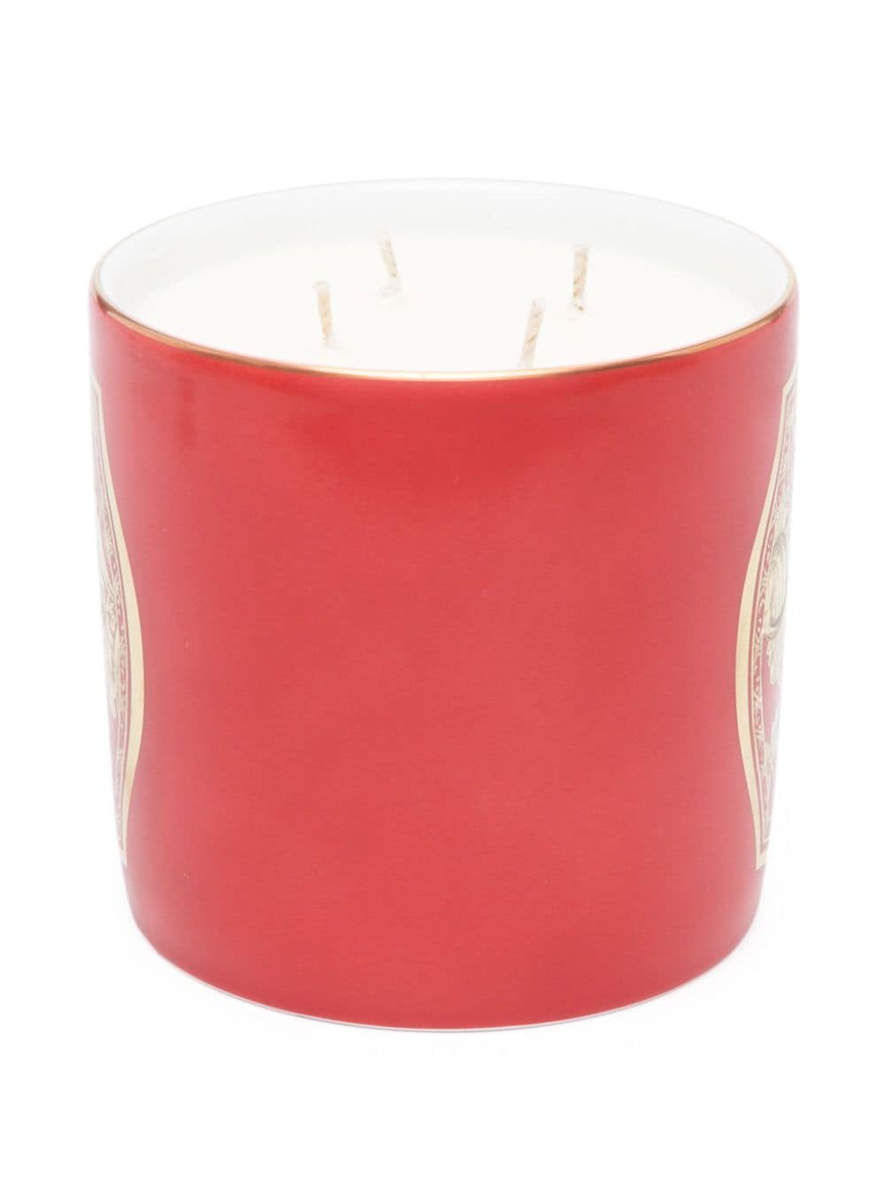 Shop Ginori 1735 Large Porcelain Scented Candle (700g) In Red