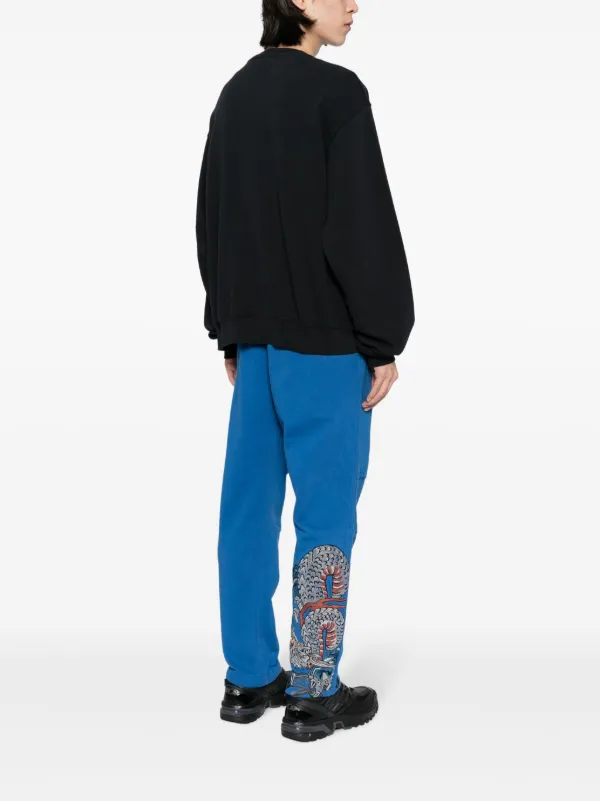 パンツ Maharishi Blue Dragon Trousers Maharishi dragon-print Cotton Trousers | Blue | FARFETCH