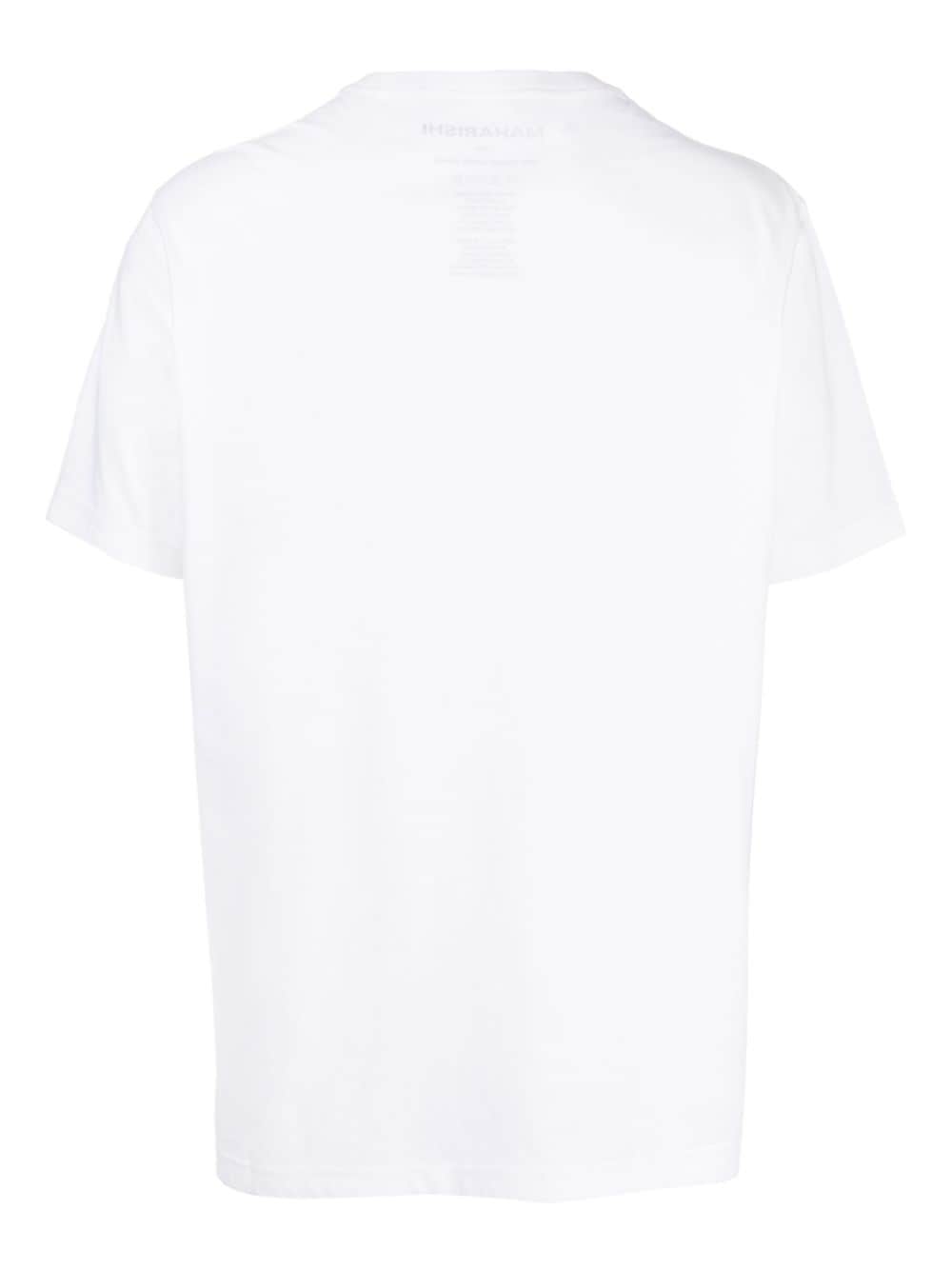 Maharishi logo-print cotton T-shirt - Wit