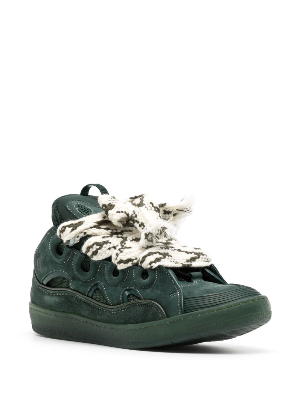 Lanvin Curb leren sneakers - Groen