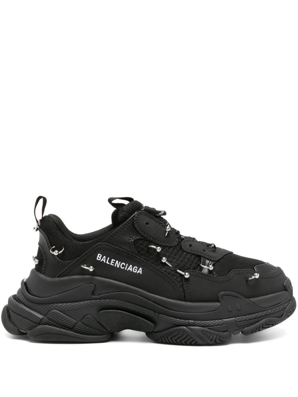 Balenciaga Triple S Sneaker With Piercings Black FARFETCH