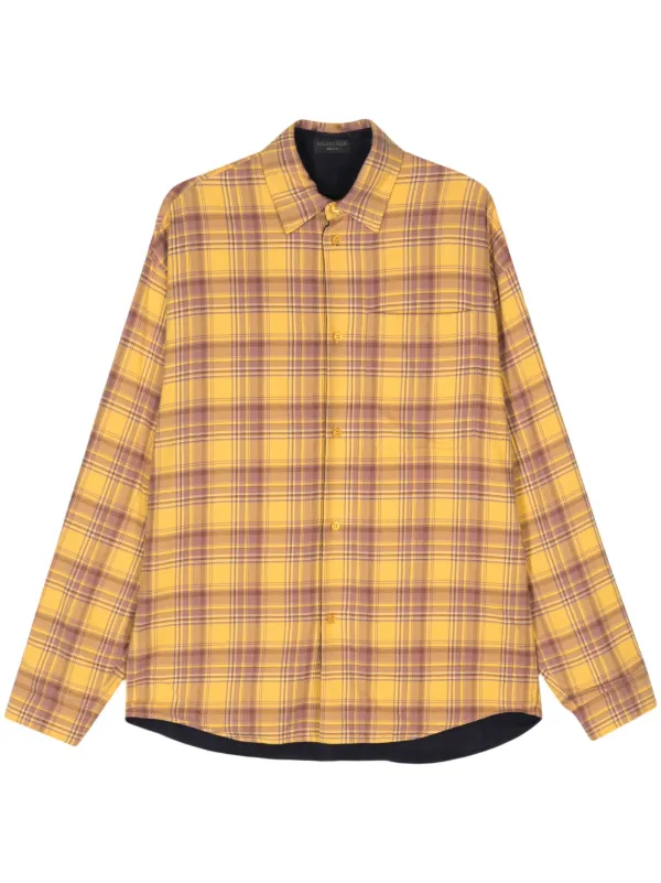 Balenciaga reversible shirt unisex Cotton XS Yellow