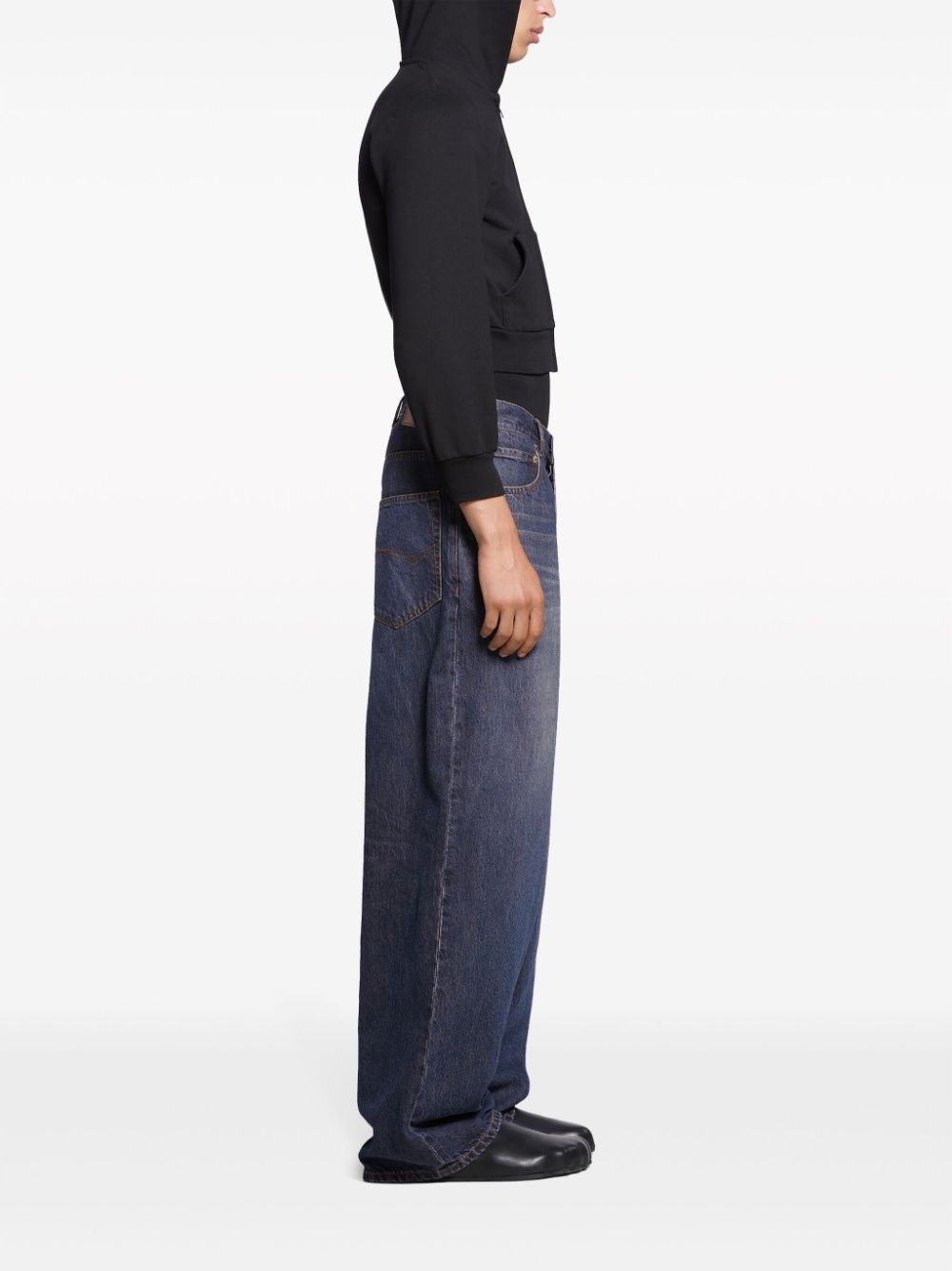 Shop Balenciaga Wide-leg Jeans In Blue