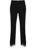 Michael Kors feather-trim tailored trousers - Black