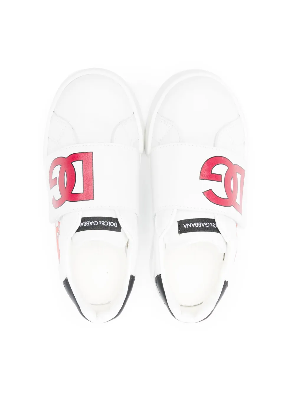 Dolce & Gabbana Kids Sneakers met klittenband Wit