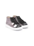 Florens glitter-detail lace-up sneakers - Pink