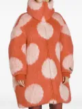Marni polka-dot high-neck coat - Orange