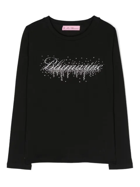 Miss Blumarine Camiseta com logo e strass