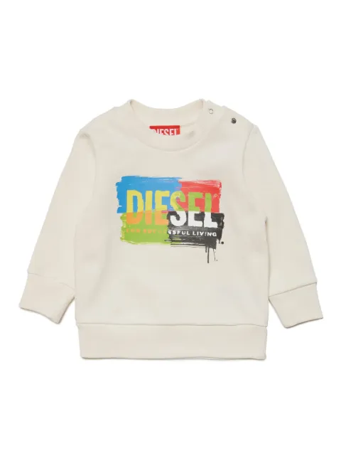 Diesel Baby Boys Logo Short Set in Ivory main image 1