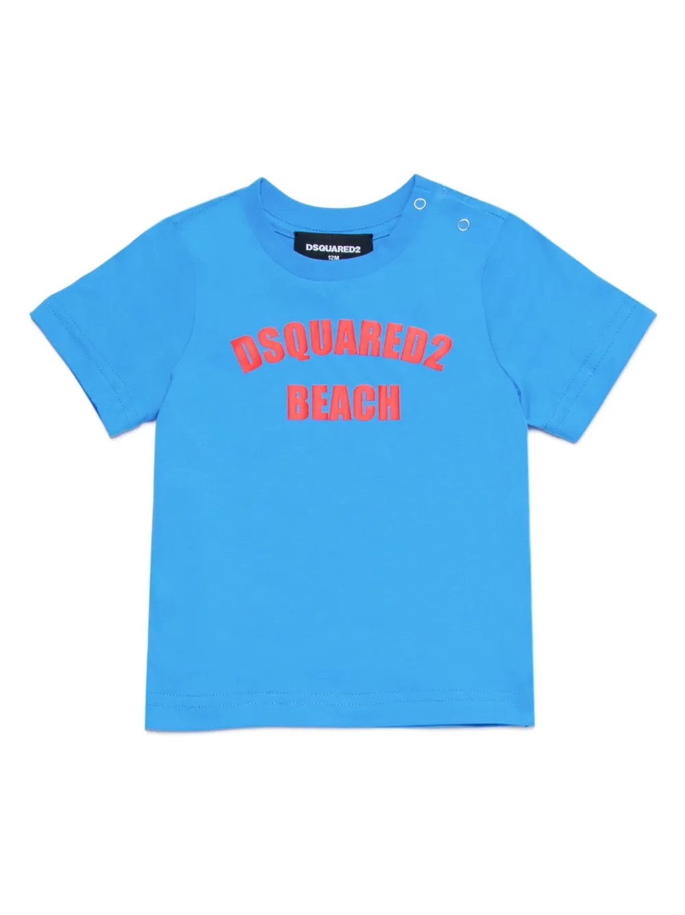 Dsquared2 Kids Katoenen T-shirt met logoprint Blauw