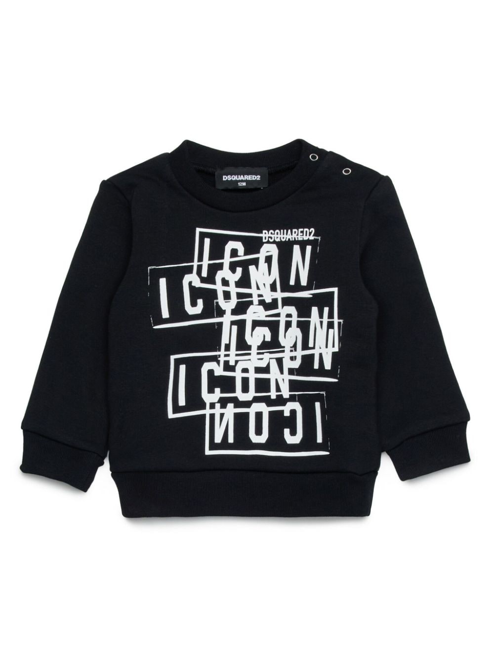 Dsquared2 Babies' Icon 印花棉卫衣 In Black