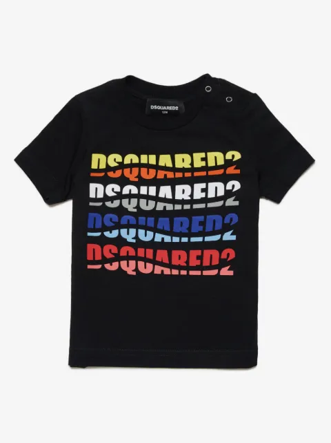 DSQUARED2 KIDS wave-effect print cotton T-shirt