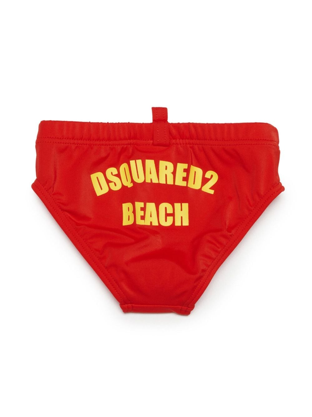 Shop Dsquared2 Logo-print Elasticated-waistband Trunks In Red