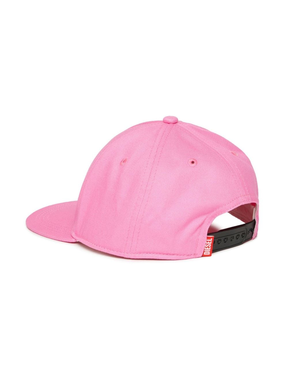 Shop Diesel Logo-print Cotton Baseball Cap In Pink