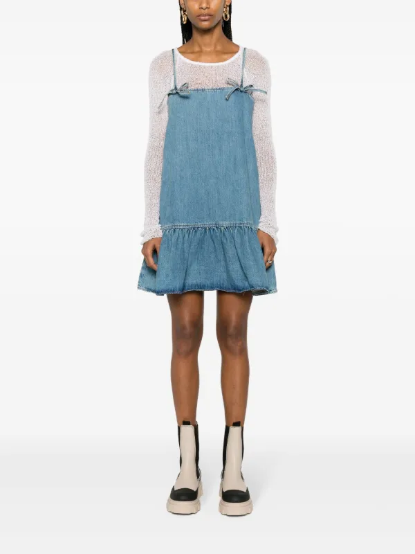 Ganni soft 2024 denim dress