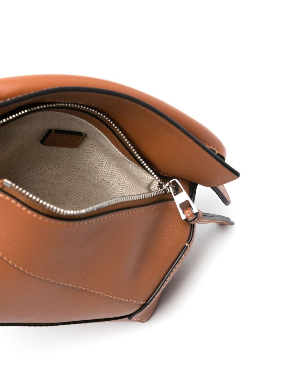 Shop Loewe Puzzle Edge Mini Leather Crossbody In Brown