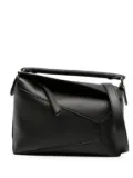 LOEWE small Puzzle leather bag - Black