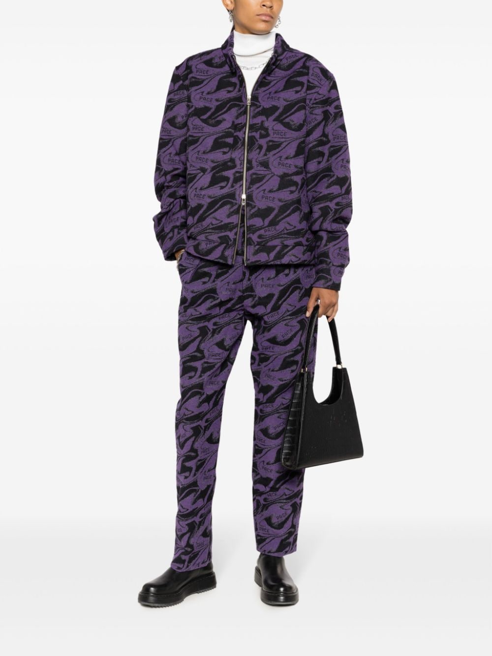 Shop Pace Xp W Afterwork Patterned-jacquard Jacket In Purple