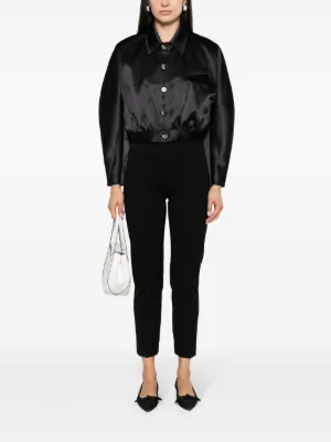 パンツ Blanca Vita Tailored Black Trousers With Elegant Silhouette Blanca Vita Tailored Black Trousers With Elegant Silhouette