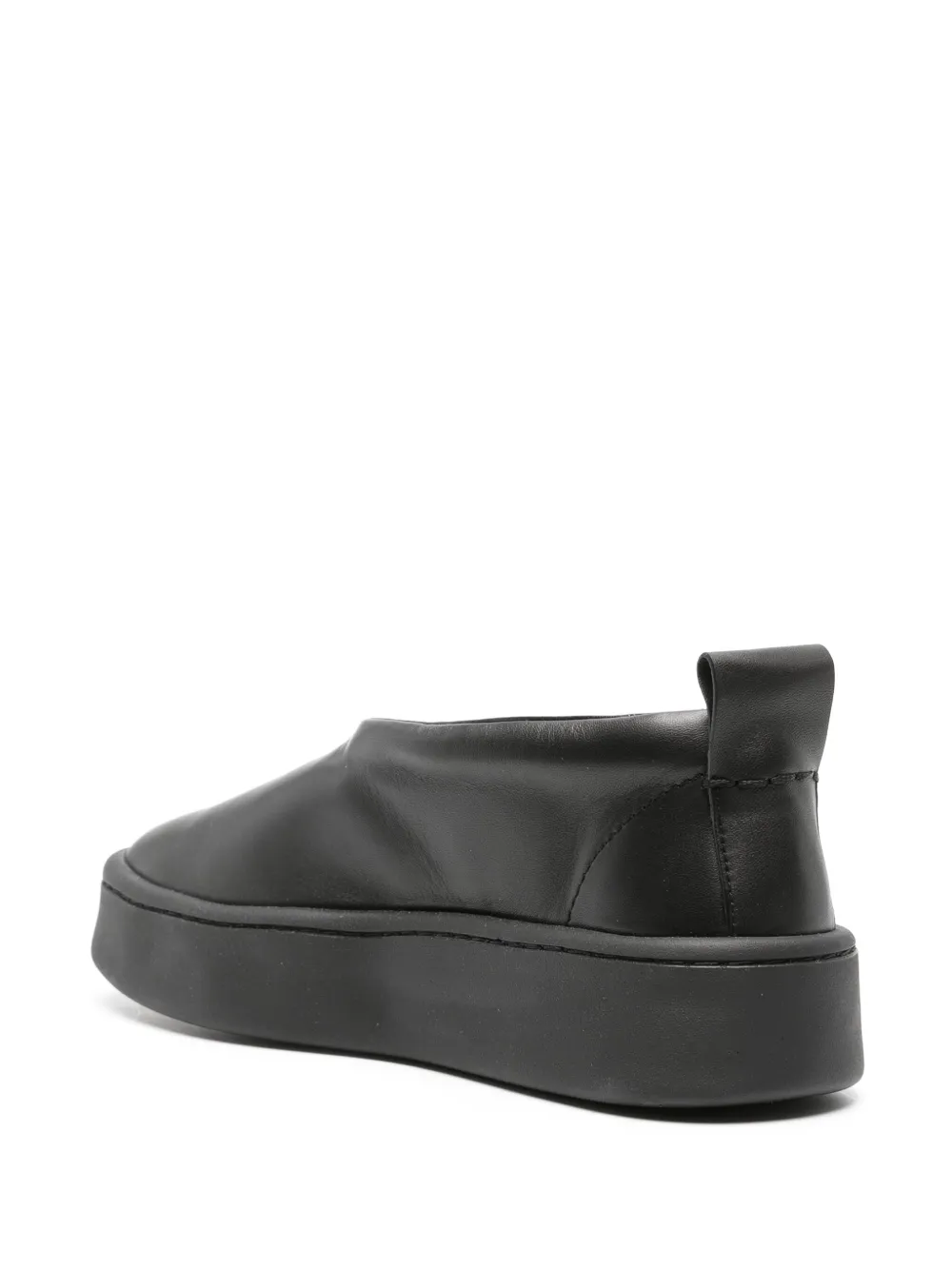 Jil Sander Leren loafers Zwart