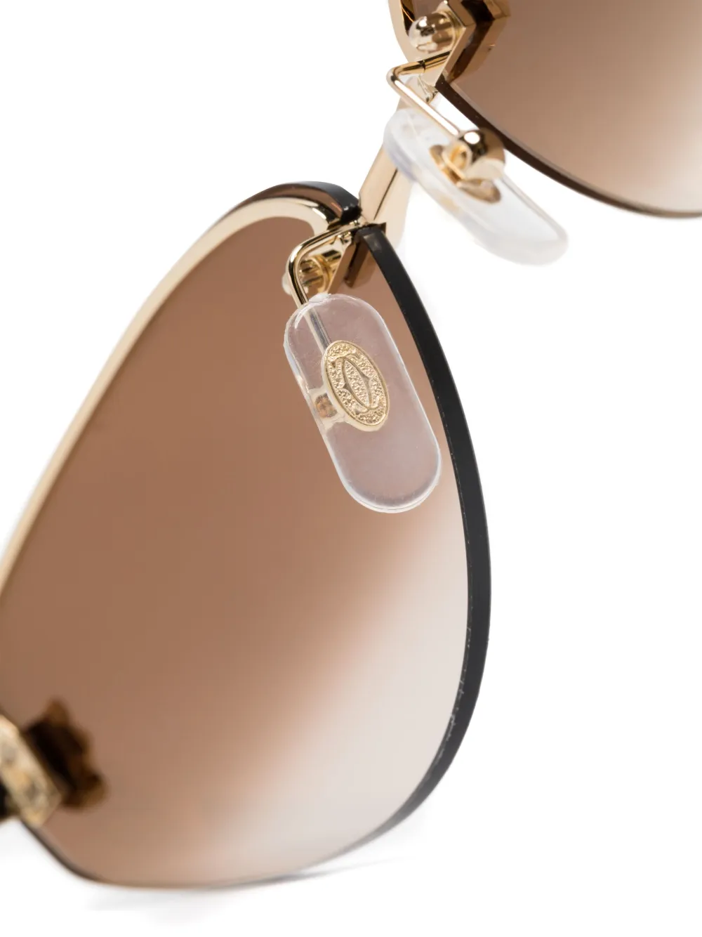 Cartier Eyewear Zonnebril met cat-eye montuur Bruin