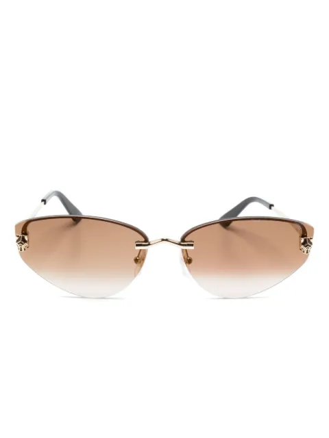 Cartier Eyewear Tiger Head-plaque cat eye-frame sunglasses