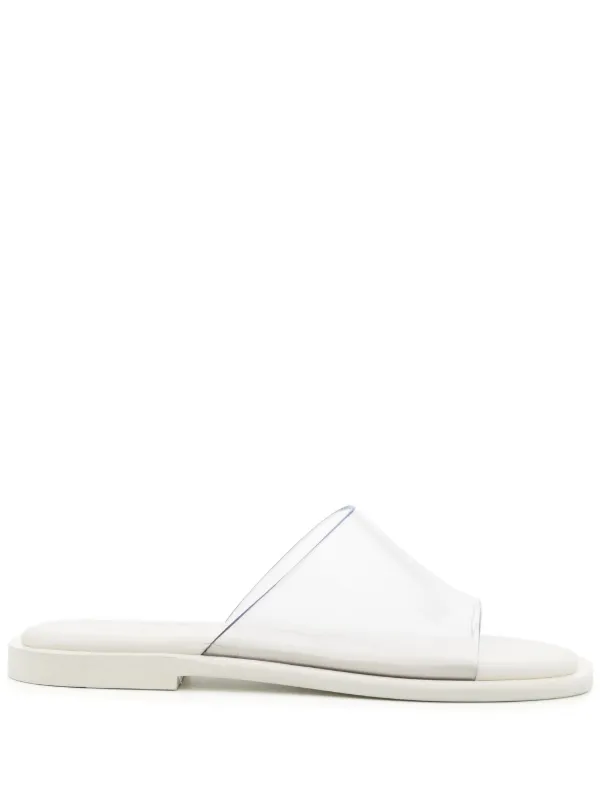 サンダル・ミュール LOEWE White leather Petal thong mules (L814S10X01 WHIMUL) Loewe White Leather Petal Thong Mules | italist