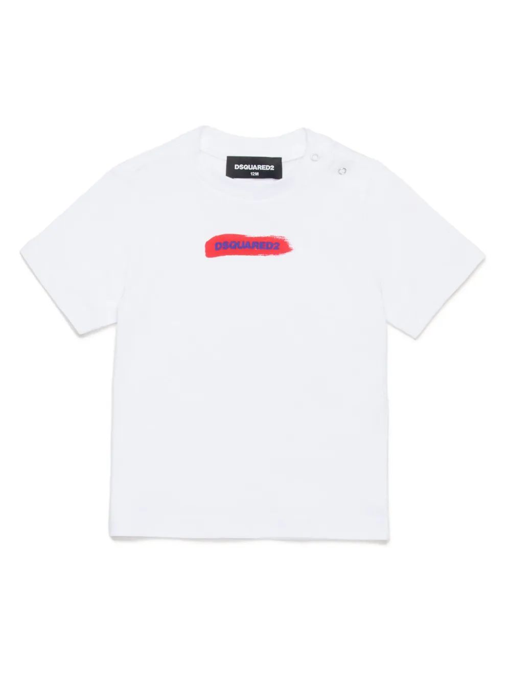 Shop Dsquared2 Logo-print Cotton T-shirt In White