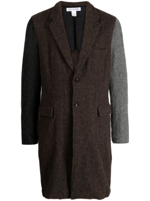 Comme Des Garçons Shirt colour-block single-breasted coat