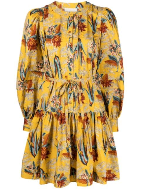 Ulla Johnson Karina floral-motif pleated minidress