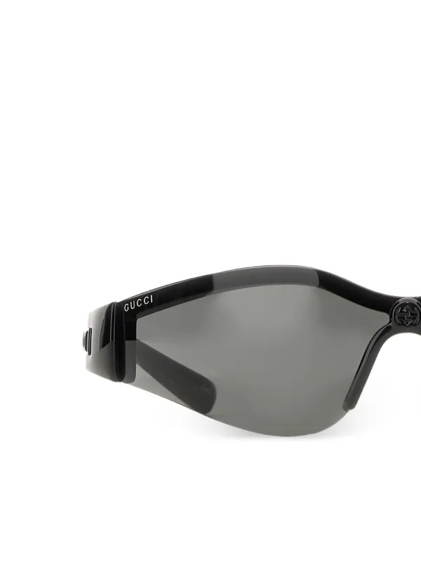 Gucci Eyewear シールド サングラス | ブラック | FARFETCH JP
