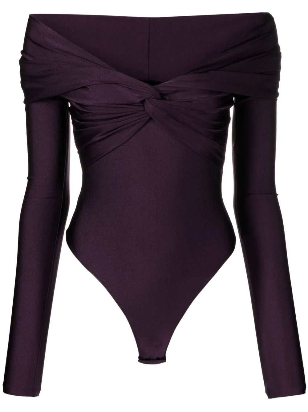 THE ANDAMANE Kendall crossover-neck bodysuit Blauw