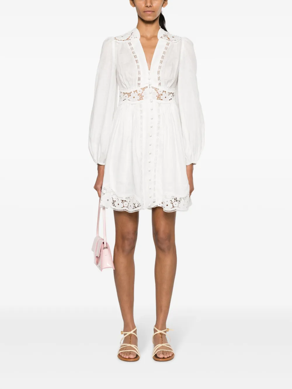 Shop Zimmermann Alight Floral-embroidered Shirt In White