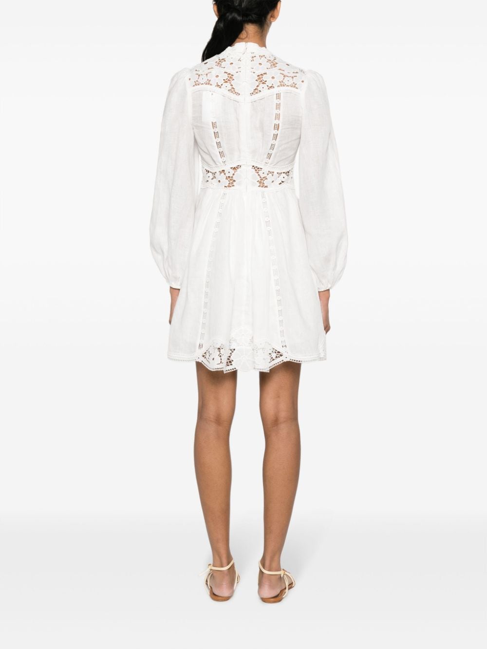 Shop Zimmermann Alight Floral-embroidered Shirt In White