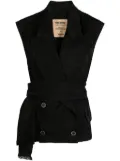 Uma Wang jacquard double-breasted vest - Black