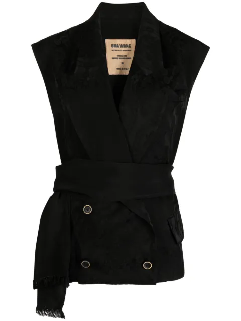 Uma Wang jacquard double-breasted vest