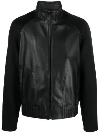 Raglan sleeve leather jacket hotsell