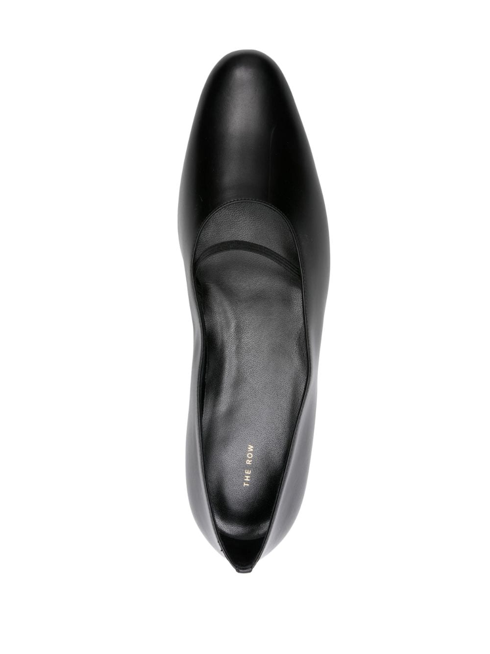 Shop The Row Marion Leather Ballerina Shoes In Schwarz