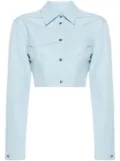 Alexander Wang boned-waist cotton shirt - Blue