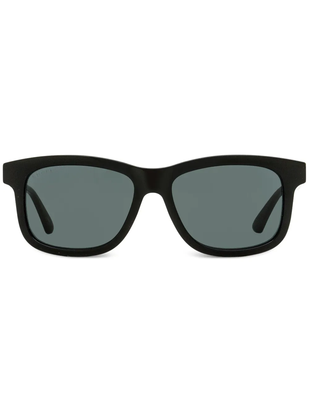 Gucci Web-detail Rectangle-frame Sunglasses In Black