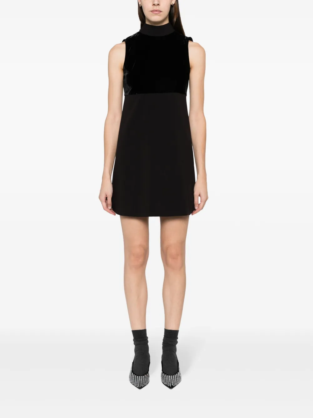 STAUD Quant mini-jurk met strikdetail Zwart