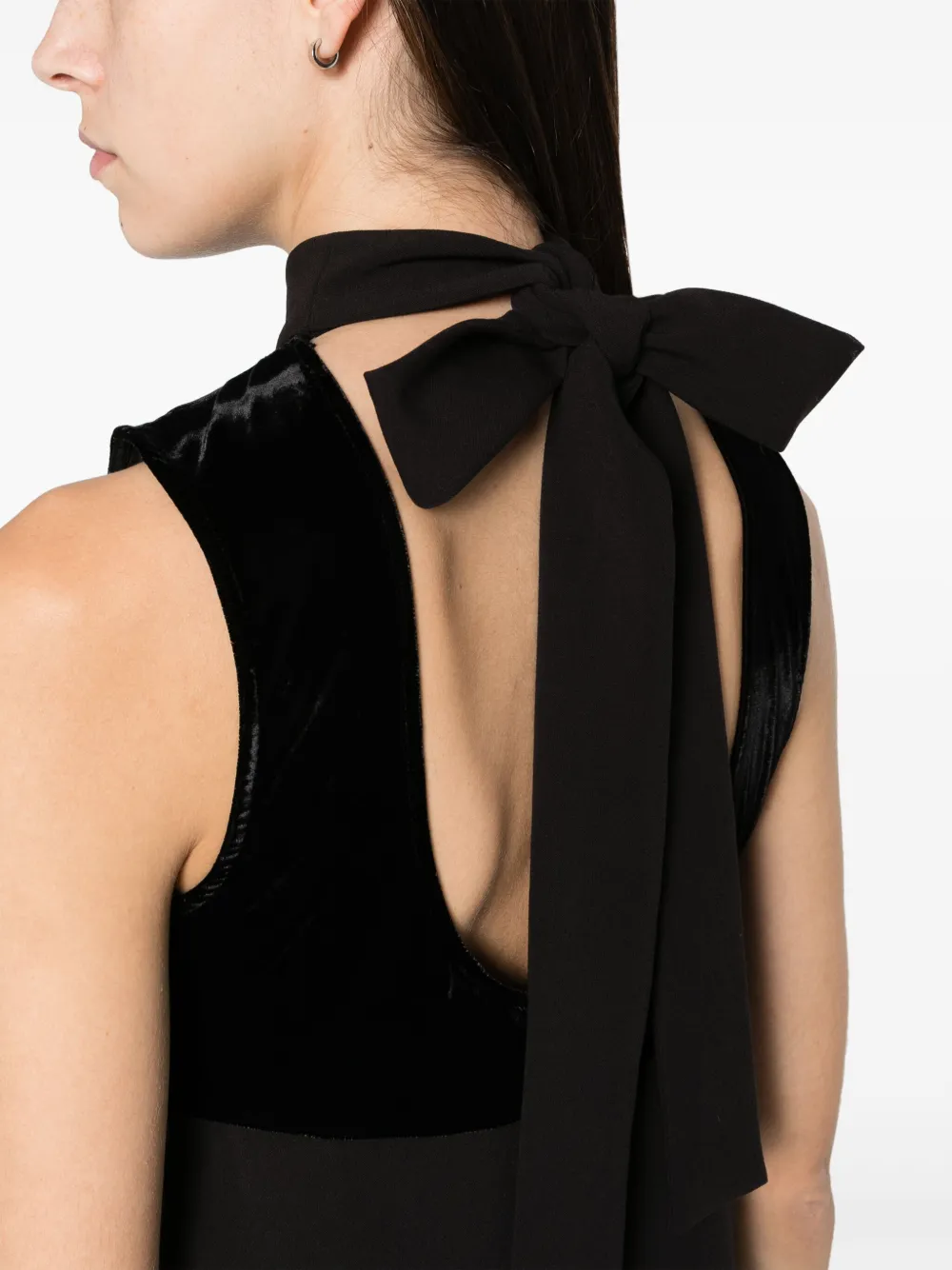 STAUD Quant mini-jurk met strikdetail Zwart