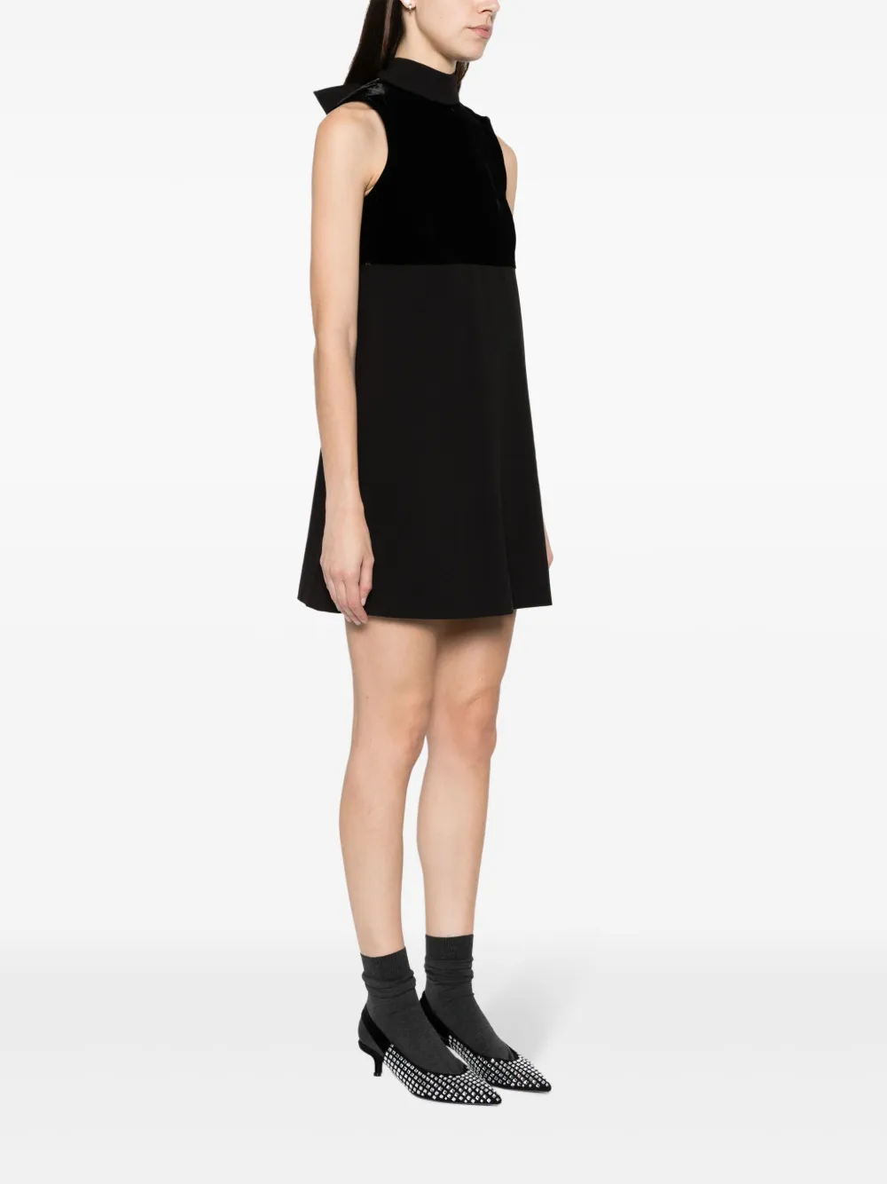 STAUD Quant mini-jurk met strikdetail Zwart