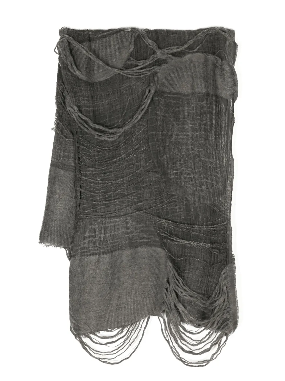 Forme D'expression Fiamma Distressed Scarf In Grey