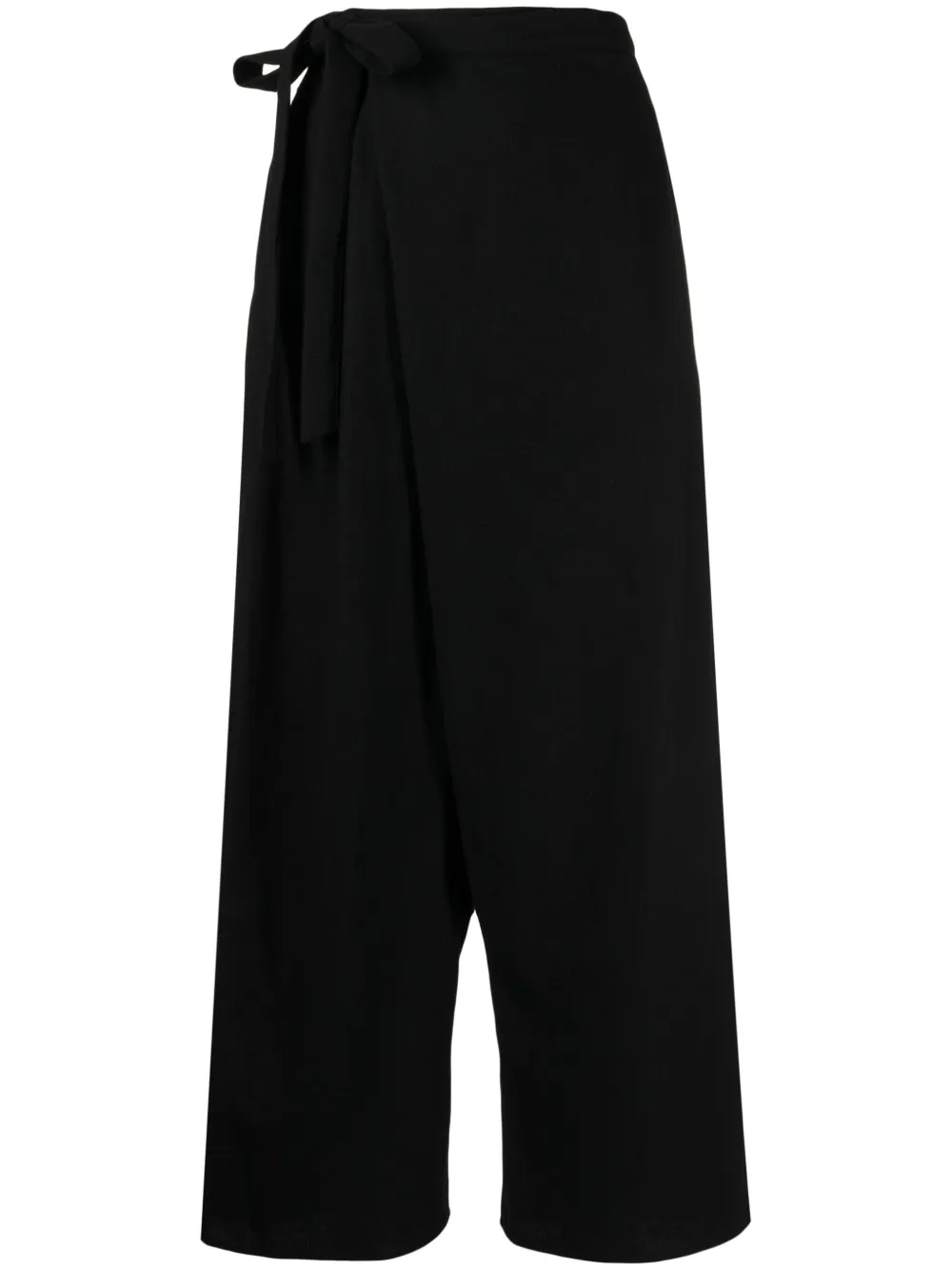 Forme D'expression Wraparound Drop-crotch Trousers In Black