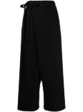 Forme D'expression wraparound drop-crotch trousers - Black